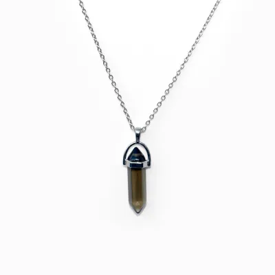 Smokey Quartz pendant gemstone necklace