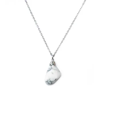 Howlite pendant gemstone necklace - Tranquility