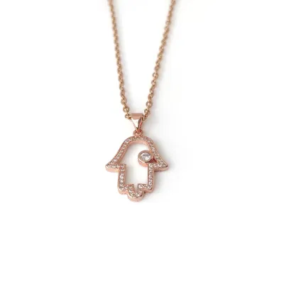 Rose Gold Hamsa Hand necklace 