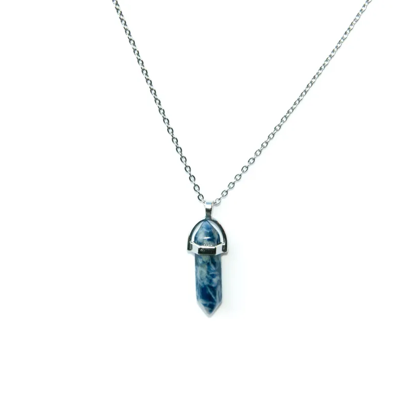 Sodalite pendant gemstone necklace  - Truth &amp; Communication