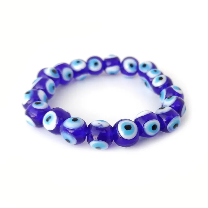 Glass Evil Eye bracelet (10mm)