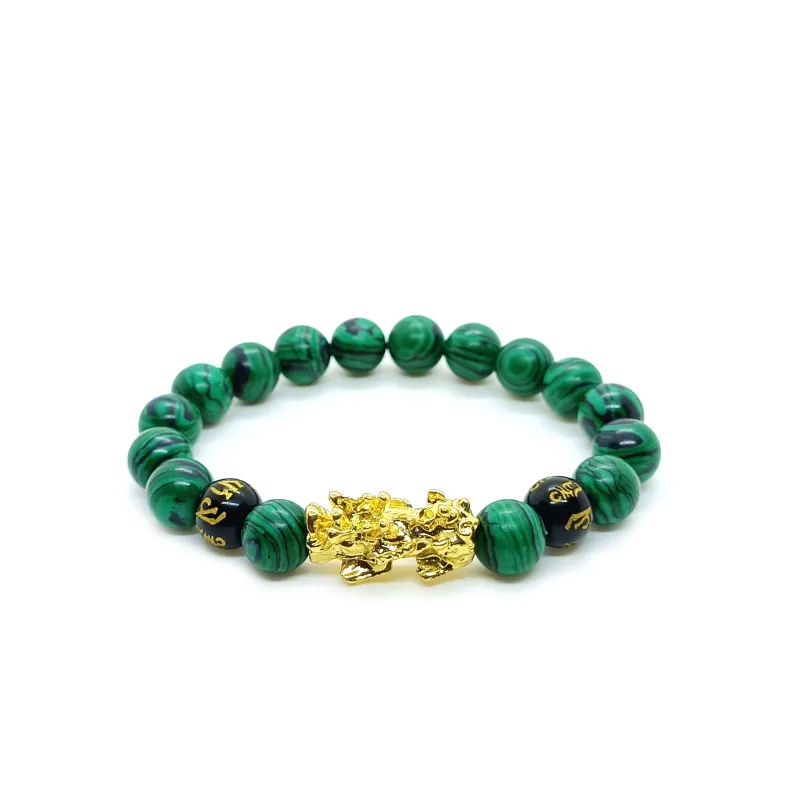 Pi Xiu Dragon Malachite Bracelet - Wealth and transformation