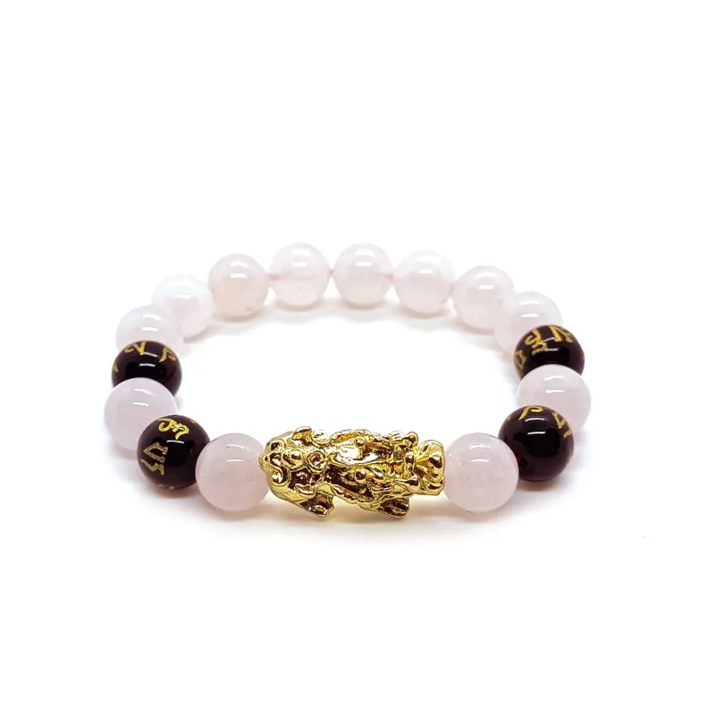 Pi Xiu Dragon Rose Quartz Bracelet - Wealth and love