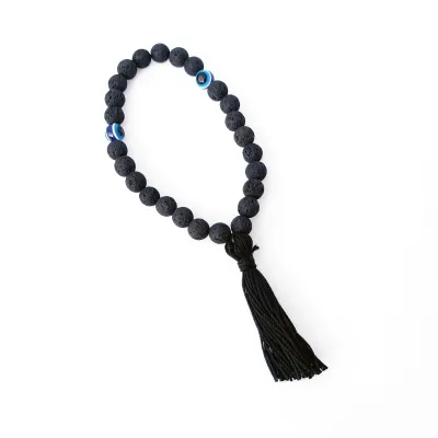 Lava Rock with Evil Eye Mala