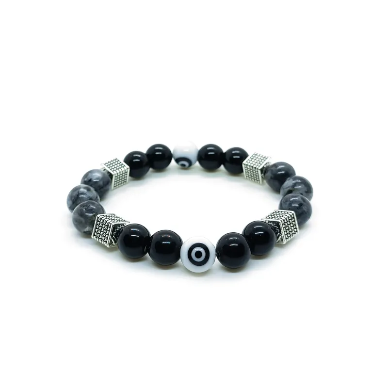 Labradorite and Evil Eye Bracelet (10mm)