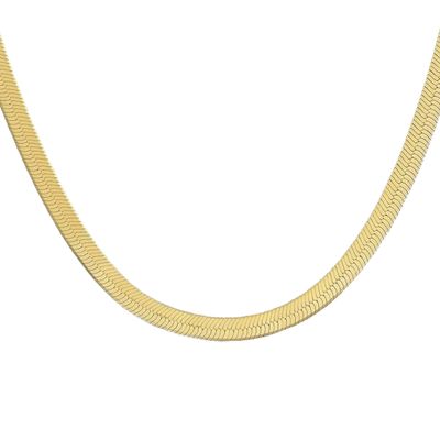 Gold Toned Snake Chain Necklace