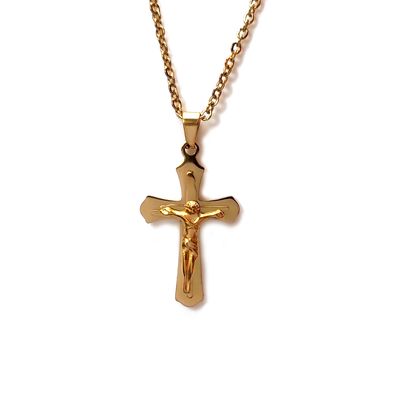 Cross necklace (Gold toned)