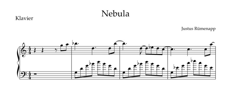Nebula - Klaviernoten