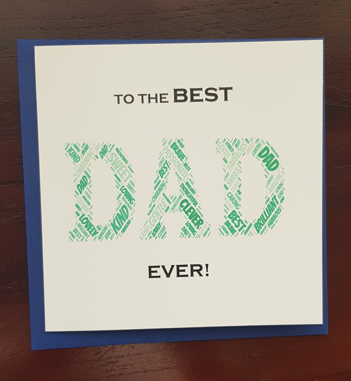 Green Dad Birthday  / Fathers day Word art card