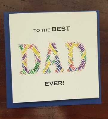Multi coloured DAD Birthday / Fathers day card