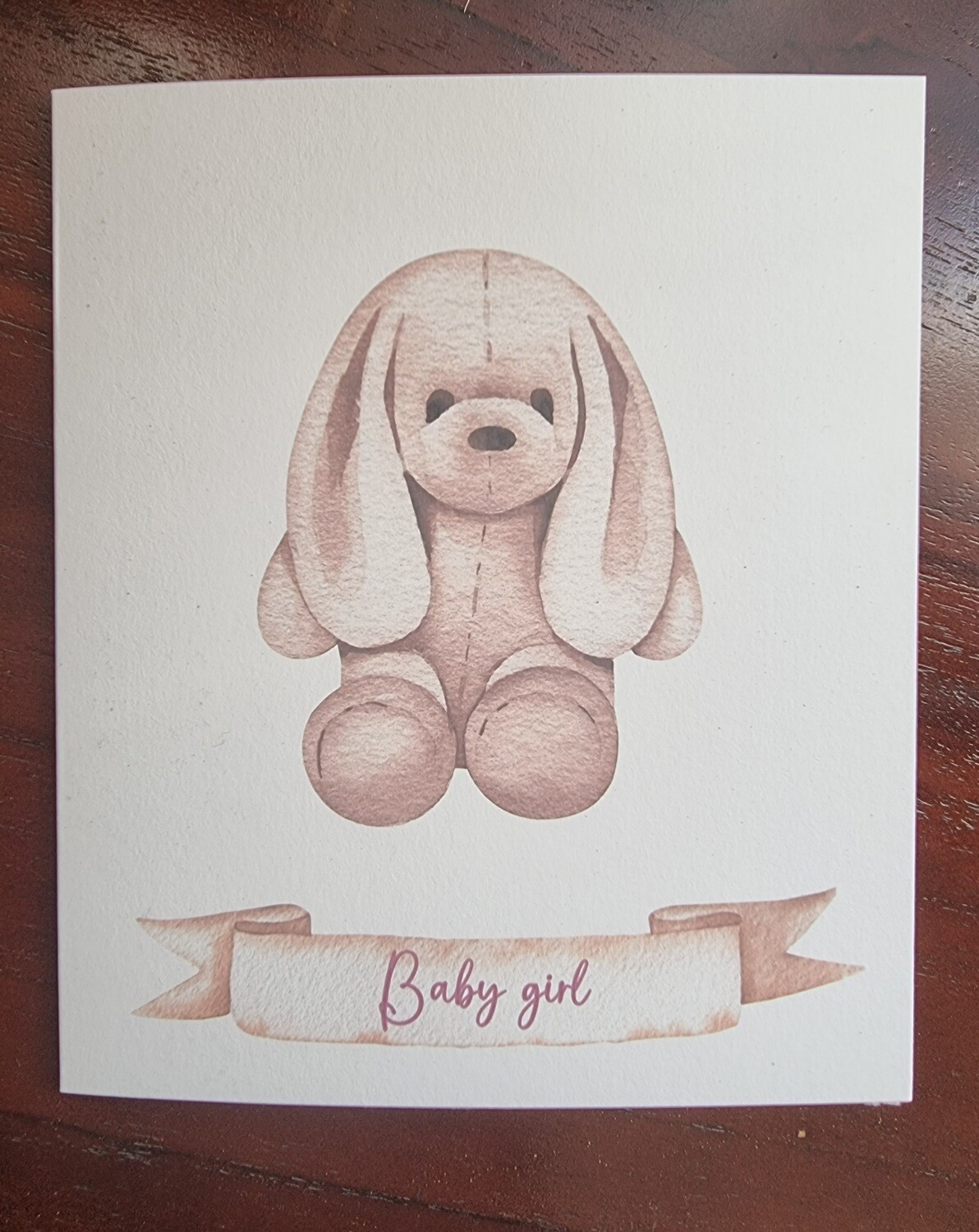 Dog teddy Baby card