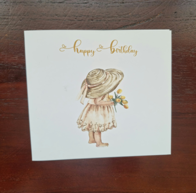 Pretty little girl Birthday / Note card