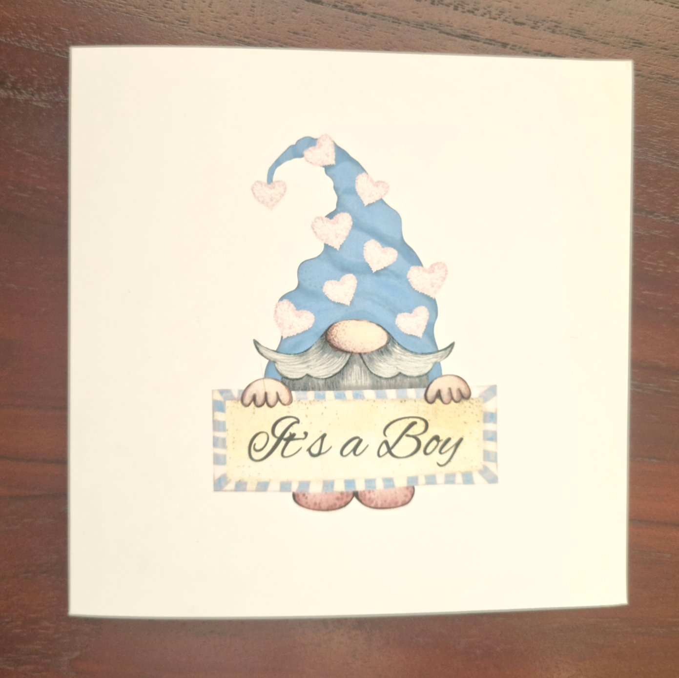 It's a Boy gnome card