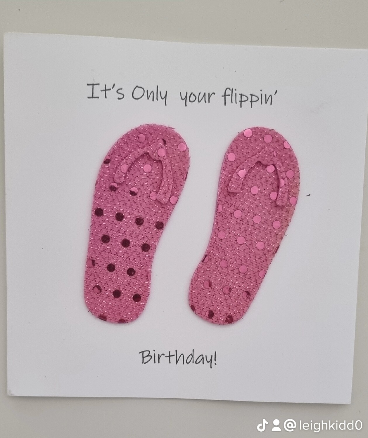Pink Flip Flop Birthday card