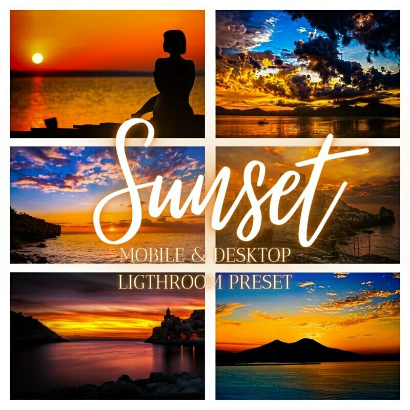 SUNSET | MOBILE&amp;DESKTOP Lightroom Preset