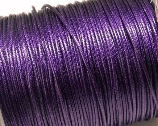 Filo di cotone sintetico Viola scuro lucido  1 mm