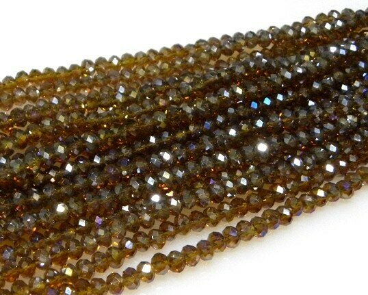 Cristalli cipolla Marrone scuro boreale 4x3 mm