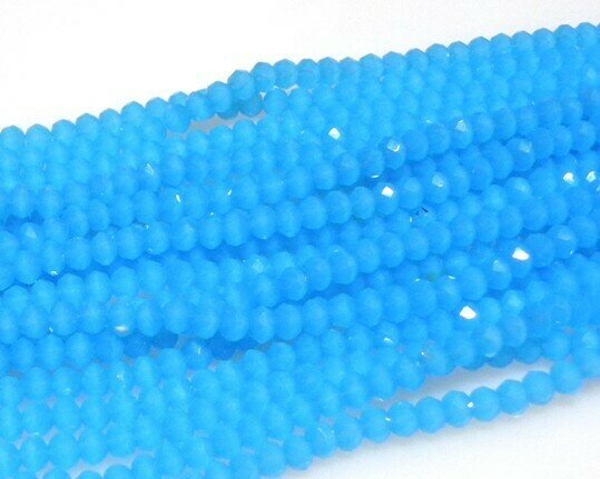 Cristalli cipolla sfaccettati 4x3 mm Azzurro opalino