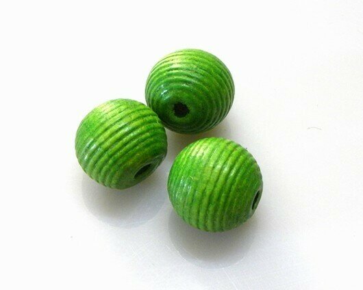 Perle di legno Verde mela 20 mm