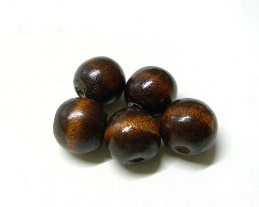 Perle di legno Marrone 14x15 mm