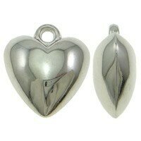 Charms cuore liscio 17x14 mm