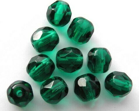Cristalli ovali 6 mm Verde Marino medio