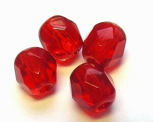 Cristalli ovali 6 mm Rosso