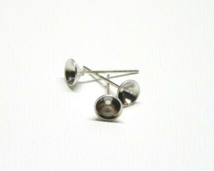 Perno a cono per orecchino 5x3,5x14,5 mm