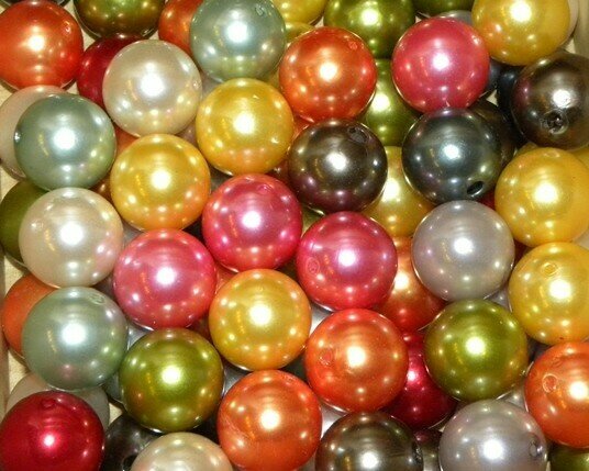 Perle in plastica smaltata 20mm