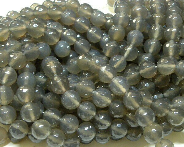 Pietre dure Agata 6 mm Grigio Opale