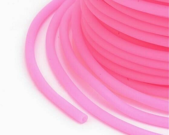 Cucciù tubolare forato 3 mm Rosa 2 Mt