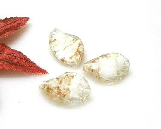 Perle in vetro Elica Bianco 28x18 -m 2 pz