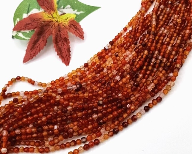 Pietre dure Agata Corniola mix 4mm