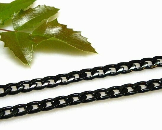 Catena piattina nera