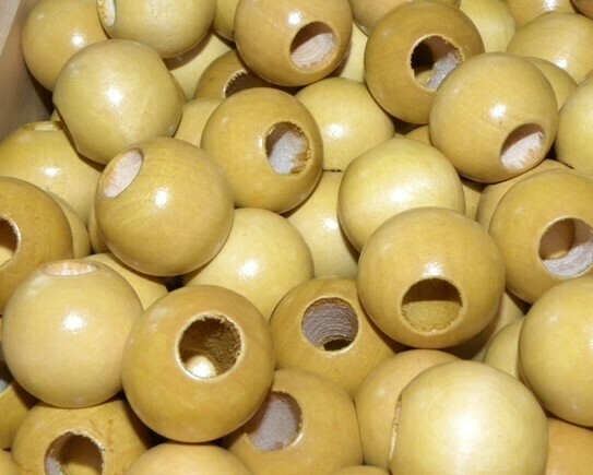 Sfera di legno a foro largo 23,5x21 mm