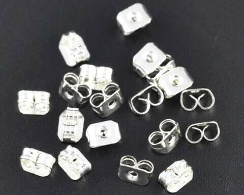 Farfalline per orecchini Oro-argento-Metal