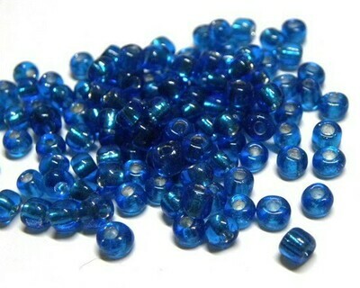Perline Blu Argentato
