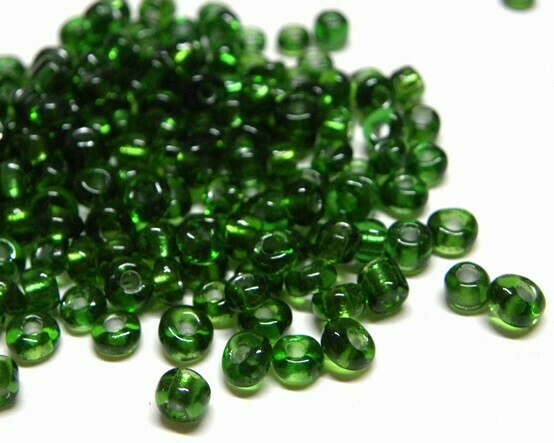 Perline Verde trasparente 4/5