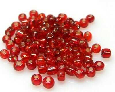 Perline Rosso Argentato