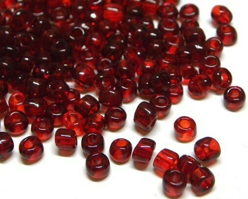 Perline Rosso Traparente 4/5