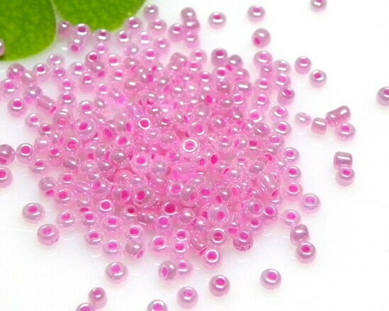 Perline Rocaille Rosa scuro Pastello