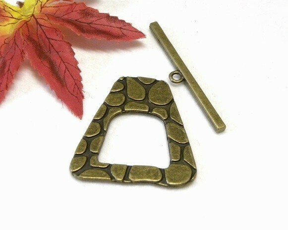 Chiusura a T 42x44 mm Bronzo