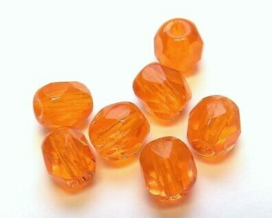 Mezzo Cristallo ovale 4 mm Arancio
