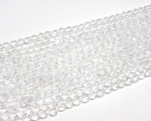 Mezzi Cristalli ovali 4 mm Trasparente