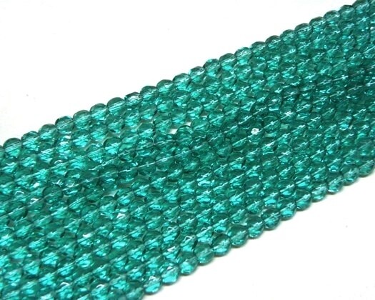 Cristalli ovali 4 mm Verde Marino