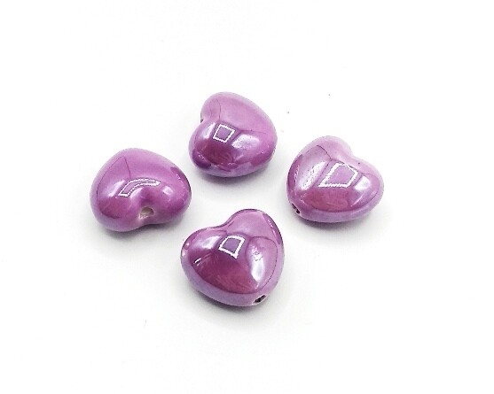 Cuore Ceramica Viola