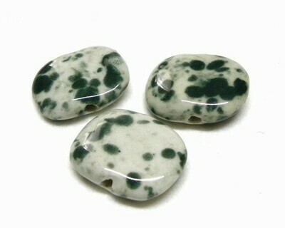 Perle in ceramica Verde/Avorio
