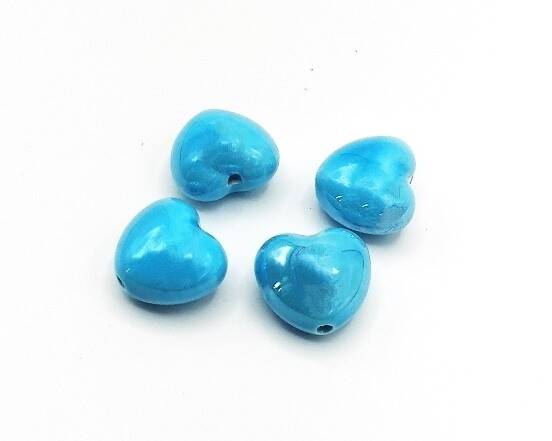 Cuore Ceramica Azzurro
