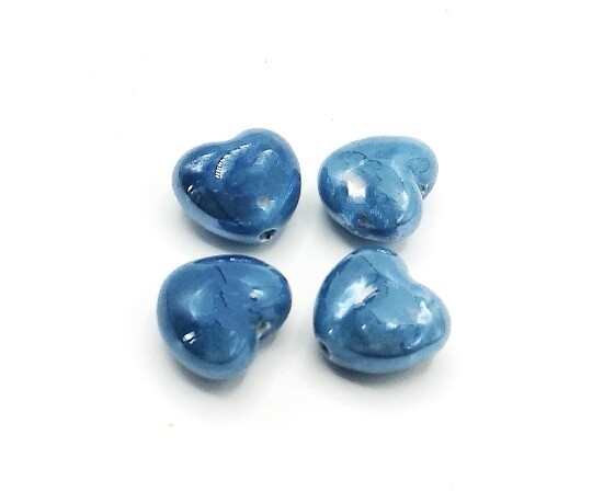 Cuore Ceramica Blu Navy