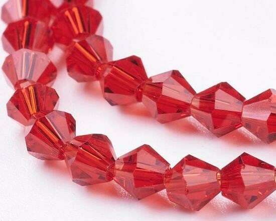 Cristalli bicono Rosso 4-6 mm